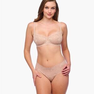 Cosabella Lace Balconette Bralettes in Black & Blush Pink